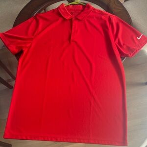 Nike Men's Vibrant Red Polo Shirt
